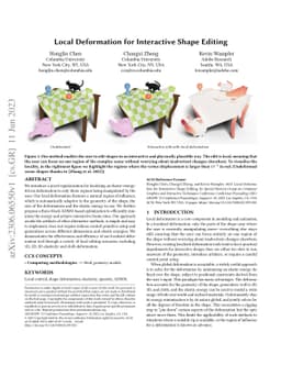 Local Deformation for Interactive Shape Editing