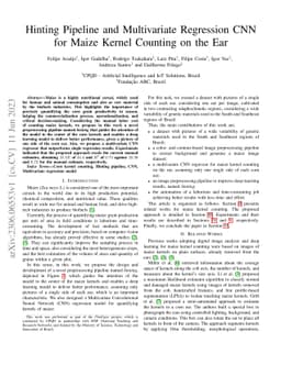 Hinting Pipeline and Multivariate Regression CNN for Maize Kernel
  Counting on the Ear