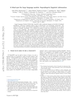 A blind spot for large language models: Supradiegetic linguistic
  information