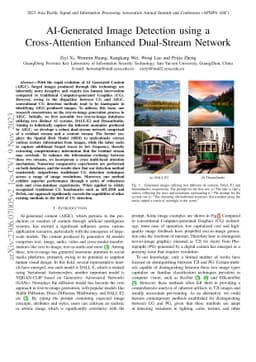 AI-Generated Image Detection using a Cross-Attention Enhanced
  Dual-Stream Network