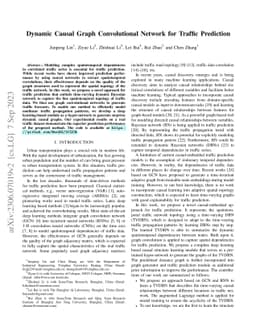 Dynamic Causal Graph Convolutional Network for Traffic Prediction