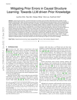 Mitigating Prior Errors in Causal Structure Learning: Towards LLM driven
  Prior Knowledge