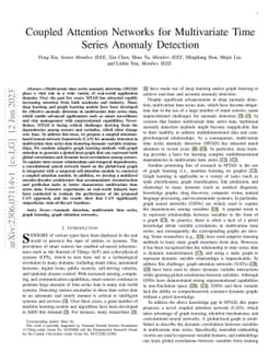 Coupled Attention Networks for Multivariate Time Series Anomaly
  Detection