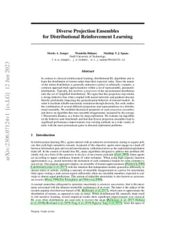 Diverse Projection Ensembles for Distributional Reinforcement Learning