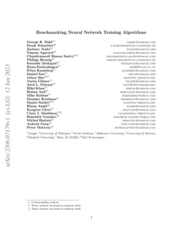 Benchmarking Neural Network Training Algorithms