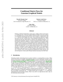 Conditional Matrix Flows for Gaussian Graphical Models