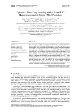 Optimized Three Deep Learning Models Based-PSO Hyperparameters for
  Beijing PM2.5 Prediction