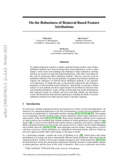 On the Robustness of Removal-Based Feature Attributions