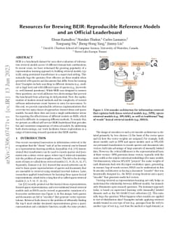 Resources for Brewing BEIR: Reproducible Reference Models and an
  Official Leaderboard