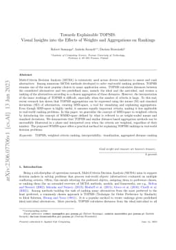 Towards Explainable TOPSIS: Visual Insights into the Effects of Weights and Aggregations on Rankings