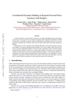 Coordinated Dynamic Bidding in Repeated Second-Price Auctions with
  Budgets
