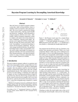 Bayesian Program Learning by Decompiling Amortized Knowledge