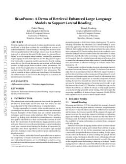 ReadProbe: A Demo of Retrieval-Enhanced Large Language Models to Support
  Lateral Reading