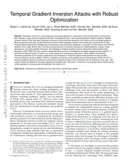 Temporal Gradient Inversion Attacks with Robust Optimization