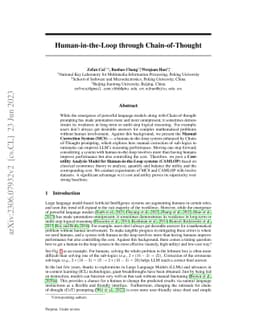 Human-in-the-Loop through Chain-of-Thought