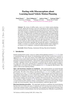 Parting with Misconceptions about Learning-based Vehicle Motion Planning