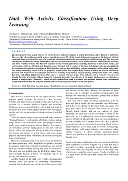 Dark Web Activity Classification Using Deep Learning