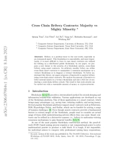 Cross Chain Bribery Contracts: Majority vs Mighty Minority