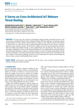 A Survey on Cross-Architectural IoT Malware Threat Hunting