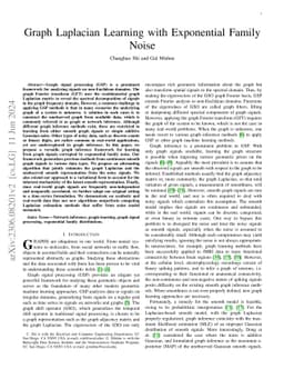 Graph Laplacian Learning with Exponential Family Noise