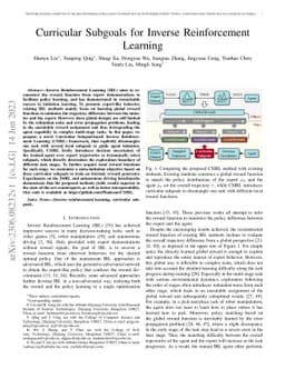 Curricular Subgoals for Inverse Reinforcement Learning