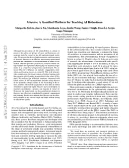 Maestro: A Gamified Platform for Teaching AI Robustness