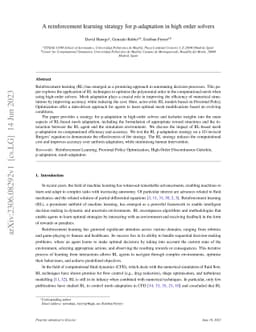 A reinforcement learning strategy for p-adaptation in high order solvers