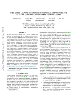SaDI: A Self-adaptive Decomposed Interpretable Framework for Electric
  Load Forecasting under Extreme Events
