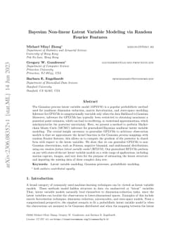 Bayesian Non-linear Latent Variable Modeling via Random Fourier Features