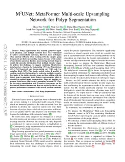 M^2UNet: MetaFormer Multi-scale Upsampling Network for Polyp
  Segmentation