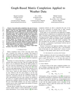 Graph-Based Matrix Completion Applied to Weather Data