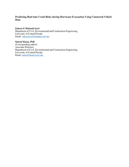 Predicting Real-time Crash Risks during Hurricane Evacuation Using
  Connected Vehicle Data
