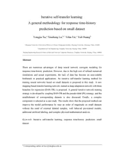 Iterative self-transfer learning: A general methodology for response
  time-history prediction based on small dataset