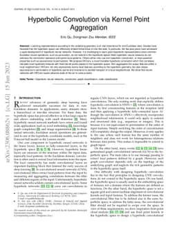 Hyperbolic Convolution via Kernel Point Aggregation