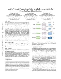 MetricPrompt: Prompting Model as a Relevance Metric for Few-shot Text
  Classification