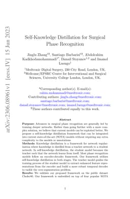 Self-Knowledge Distillation for Surgical Phase Recognition