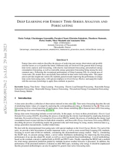 Deep Learning for Energy Time-Series Analysis and Forecasting