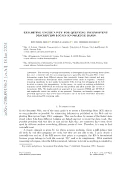 Exploiting Uncertainty for Querying Inconsistent Description Logics Knowledge Bases