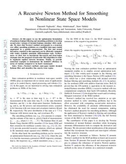 A Recursive Newton Method for Smoothing in Nonlinear State Space Models