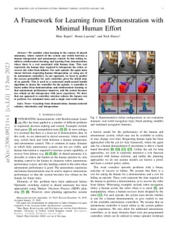 A Framework for Learning from Demonstration with Minimal Human Effort
