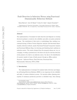 Fault Detection in Induction Motors using Functional Dimensionality
  Reduction Methods