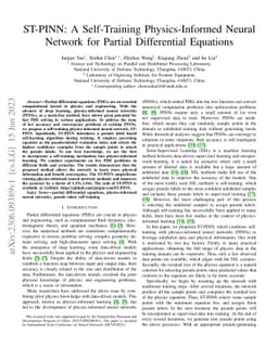 ST-PINN: A Self-Training Physics-Informed Neural Network for Partial
  Differential Equations