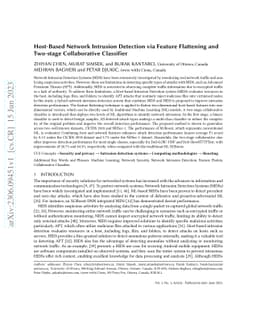 Host-Based Network Intrusion Detection via Feature Flattening and
  Two-stage Collaborative Classifier