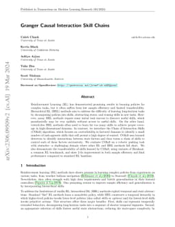 Granger-Causal Hierarchical Skill Discovery