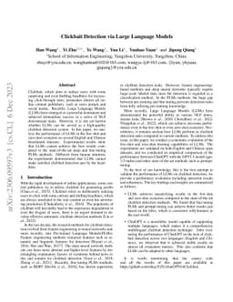 Clickbait Detection via Large Language Models