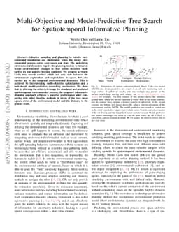 Multi-Objective and Model-Predictive Tree Search for Spatiotemporal
  Informative Planning