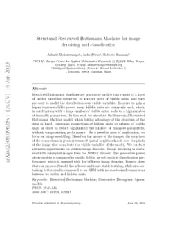 Structural Restricted Boltzmann Machine for image denoising and
  classification