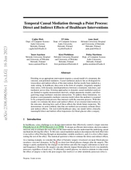 Temporal Causal Mediation through a Point Process: Direct and Indirect
  Effects of Healthcare Interventions