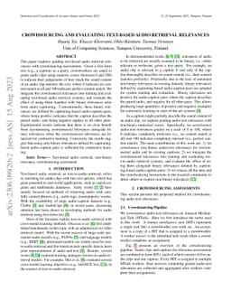 Crowdsourcing and Evaluating Text-Based Audio Retrieval Relevances