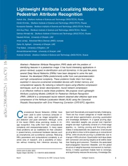 Lightweight Attribute Localizing Models for Pedestrian Attribute
  Recognition